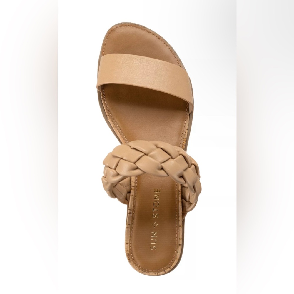 Sun + Stone “Easten” Tan Wedge Sandals Size 9 NWT - Picture 4 of 4